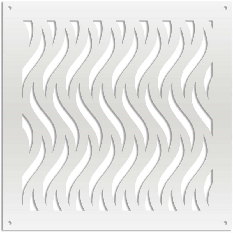 foto del prodotto signorbit verticalwaves pannello in pvc traforato parasole colore bianco misura 48x48 cm