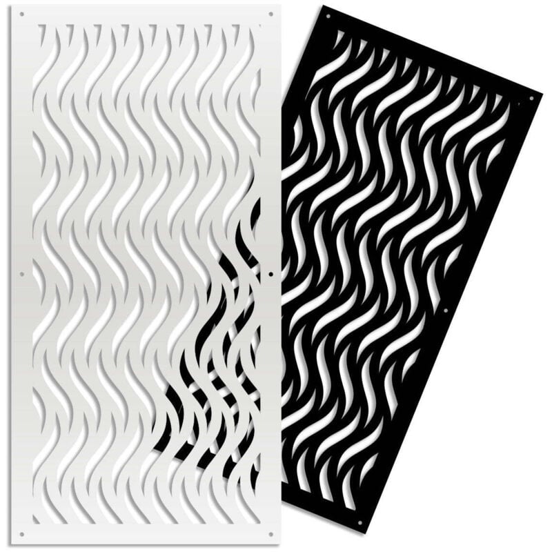 foto del prodotto signorbit verticalwaves pannello in pvc traforato parasole colore bianco misura 50x150 cm