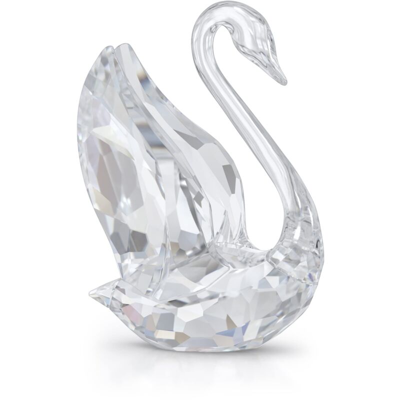 foto del prodotto signum cigno piccolo, oggetto decorativo con personaggio in cristalli bianco swarovski