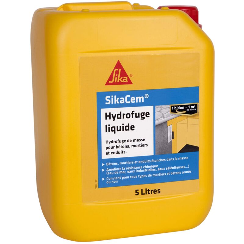 foto del prodotto sika 546963 idrorepellente di massa liquida, bianco, 5 l