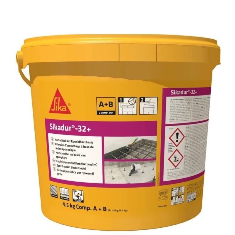 foto del prodotto sika adesivo epossidico, strutturale e bicomponente dur 32 grigio costruzione incollaggio, fissaggio e ancoraggio supporti asciutti o umidi