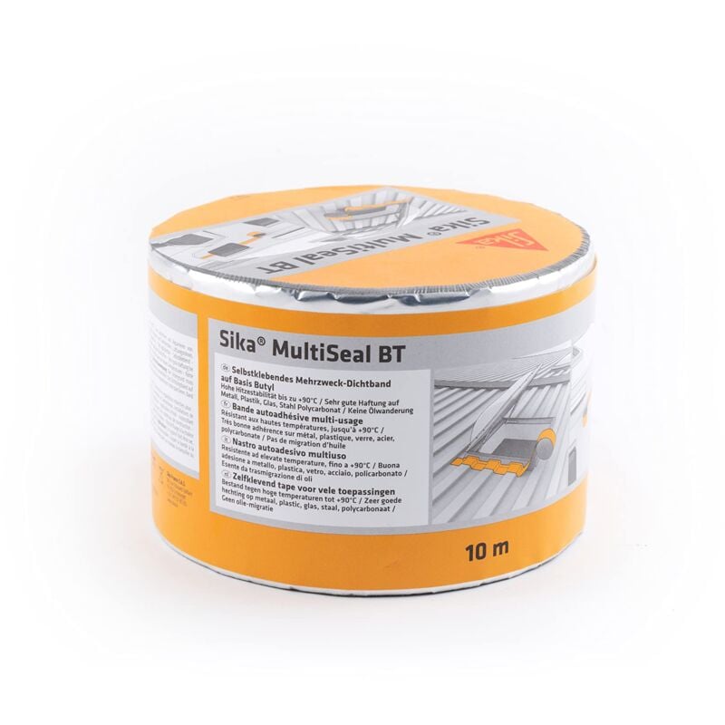 immagine 0 del prodotto sika multiseal bt, alluminio nastro sigillante butilico rivestito con un foglio di alluminio impermeabile rotoli da 10m x 100mm