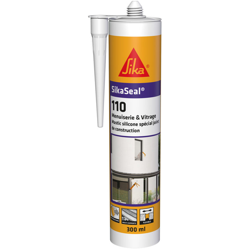 foto del prodotto sika seal 110 falegnameria e smaltatura cartuccia da 300 ml bianco