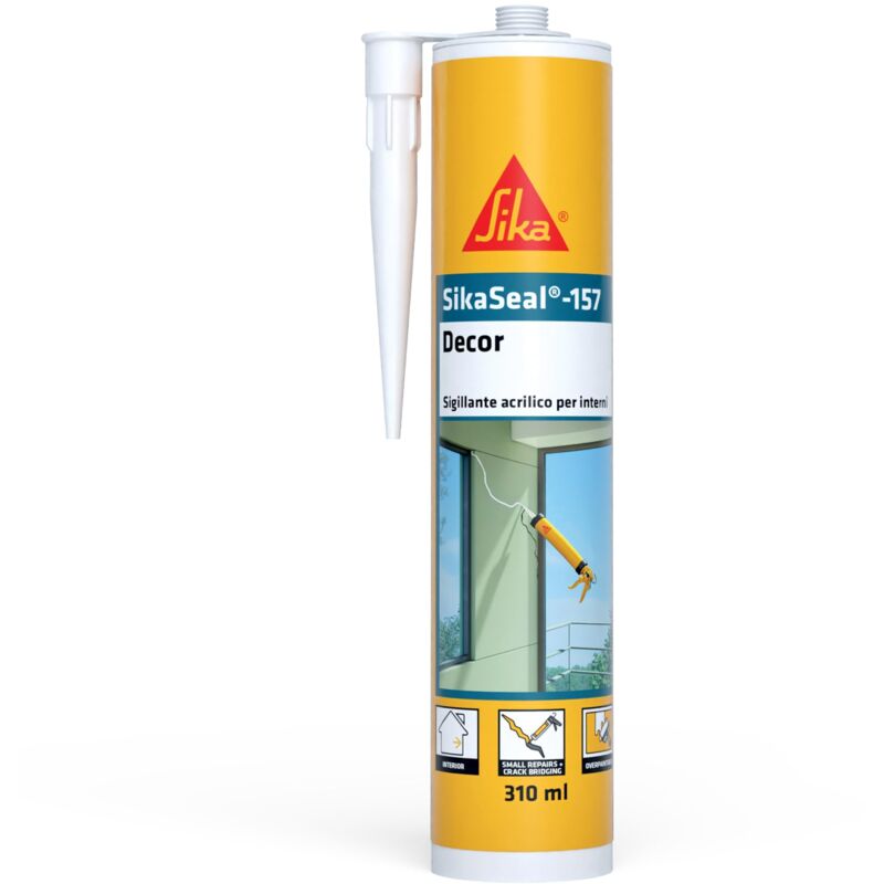 immagine 0 del prodotto sika seal 157 decor, bianco sigillante acrilico per decorazione di interni, giunti di connessione asciugatura rapida 310ml