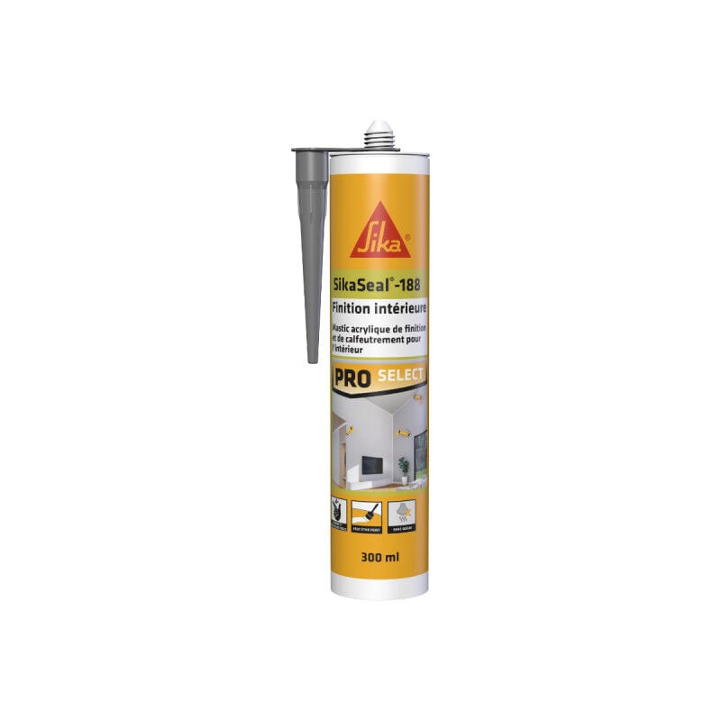 foto del prodotto sika seal 188 stucco di finitura per interni grigio 300ml