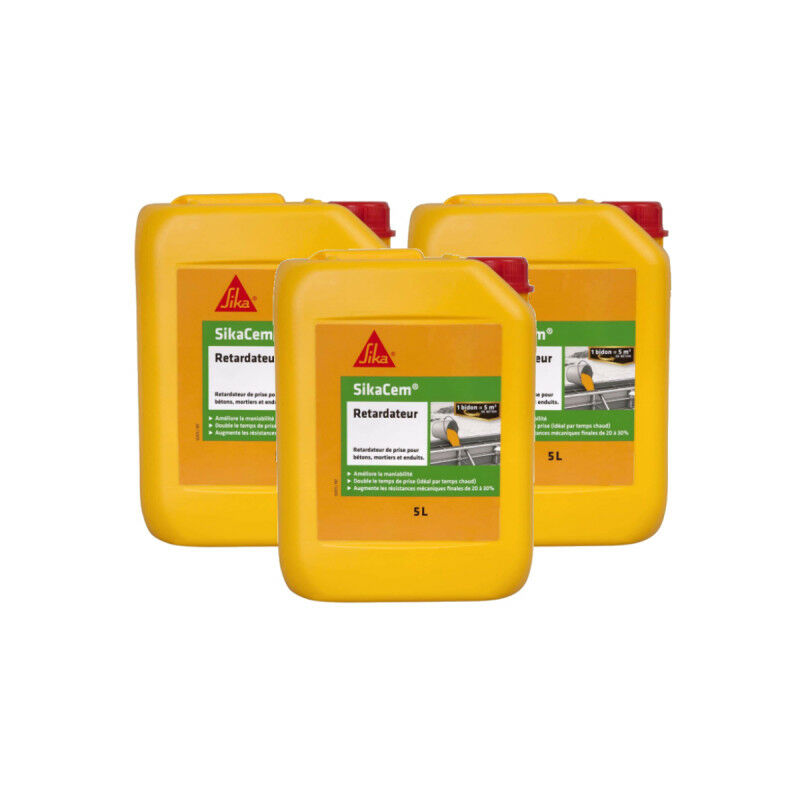 foto del prodotto sika set di 3 ritardanti per calcestruzzo cem retarder 5l