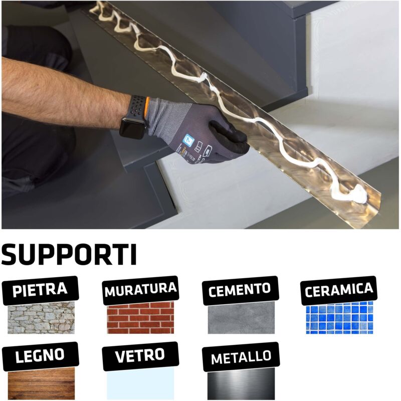 foto del prodotto sika sikaflex 111 stick seal, grigio sigillante e adesivo flessibile multiuso per uso interno ed esterno cartucce da 290ml