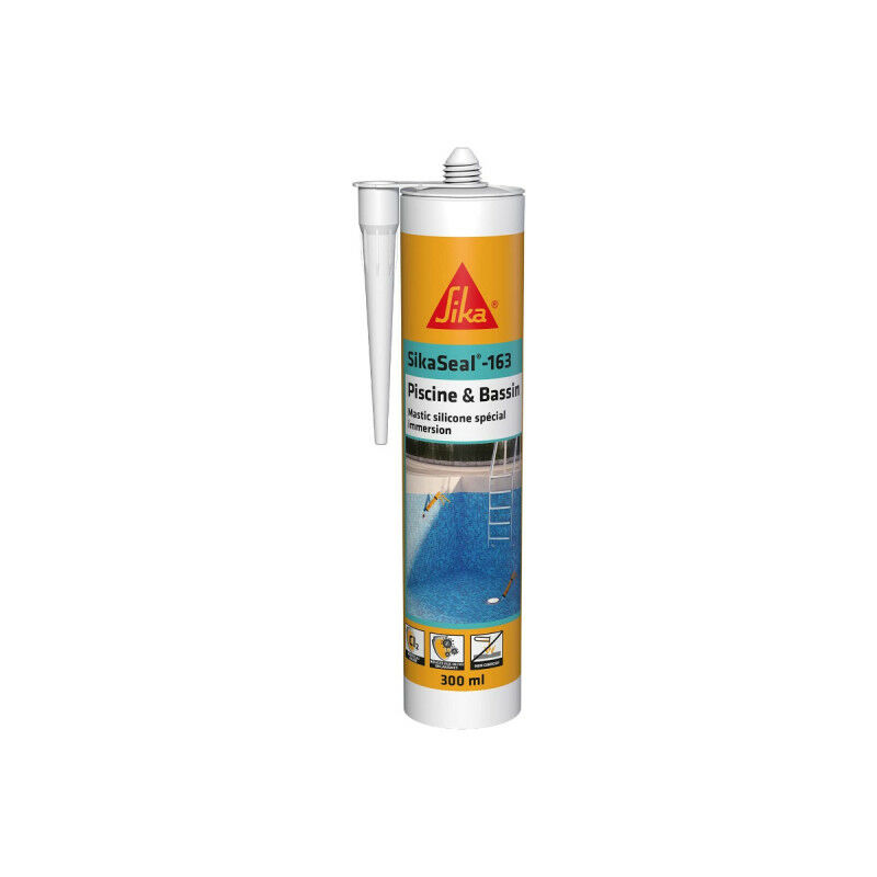 foto del prodotto sika stucco siliconico seal 163 piscine bassin bianco 300ml