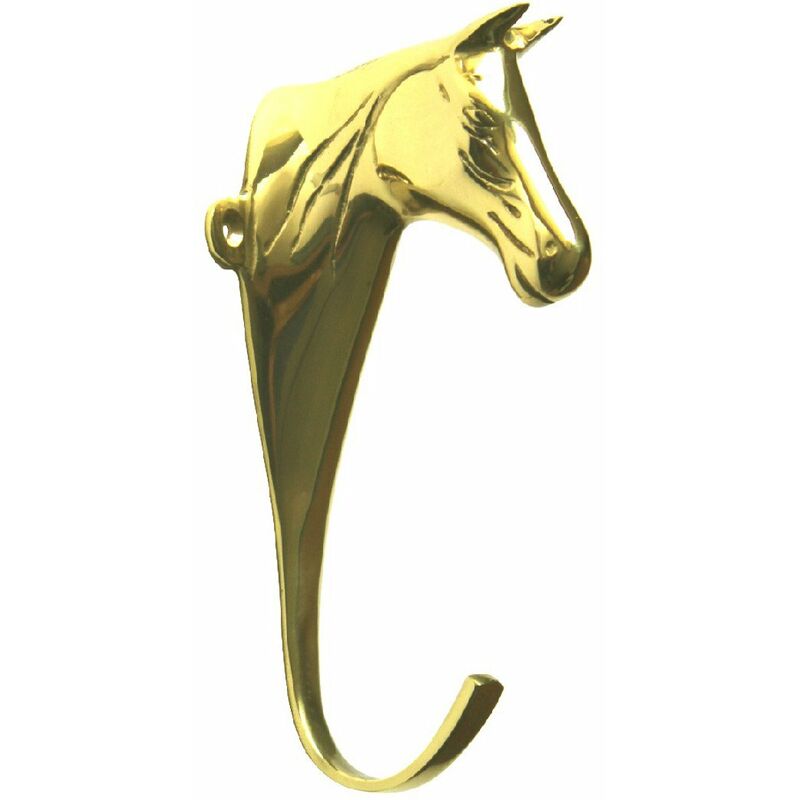 foto del prodotto sika testa di cavallo in vero ottone pesante lucidata a mano