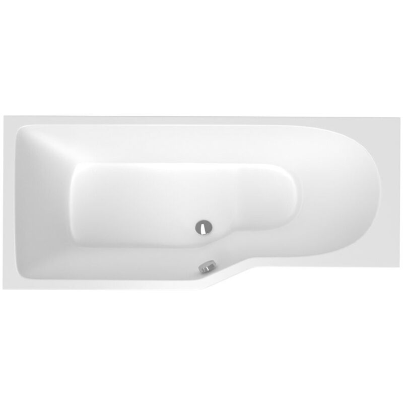 foto del prodotto siko laguna beata plus vasca e doccia asimmetrica 160x80 cm in acrilico posizione sinistra, bianco be1600lplus 
