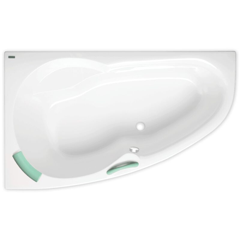 foto del prodotto siko laguna fortuna baignoire d angle orientation gauche 160 x 100 cm e n acrylique, blanc fo1600lplus 