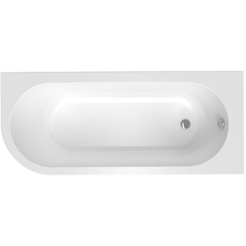 foto del prodotto siko laguna rajka vasca da bagno asimmetrica, 170x72,5 cm, acrilico, destra, bianco vraj170p 