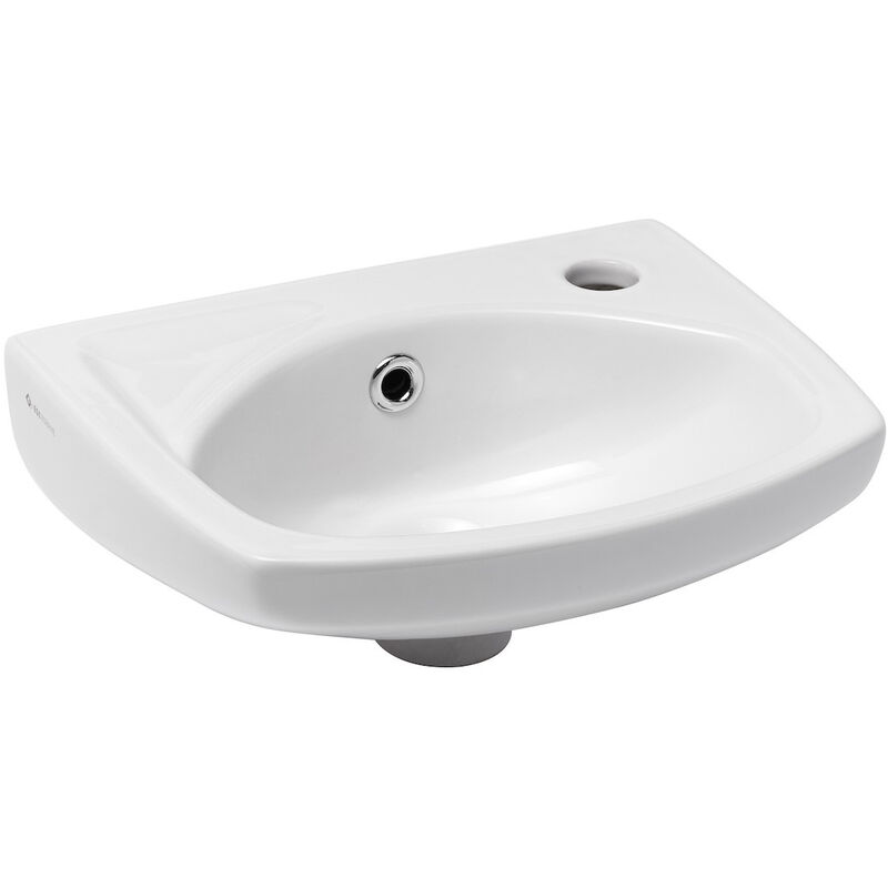 foto del prodotto siko lavabo con foro per rubinetto a destra, troppopieno, 35x28 cm, bianco eur913 