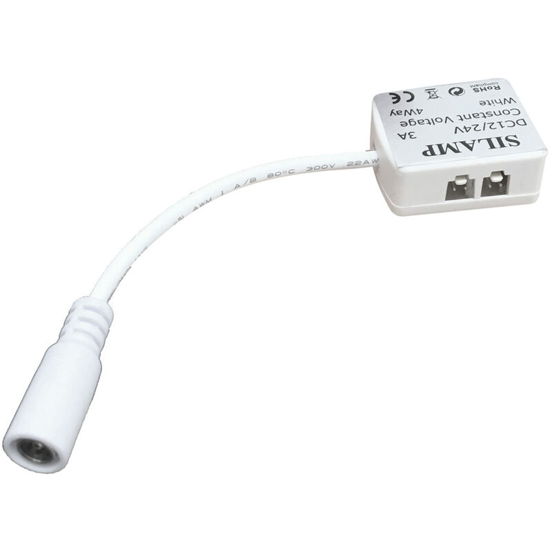foto del prodotto silamp connettore morsetto 12v per barre led con striscia led integrata 4 entrate 12v