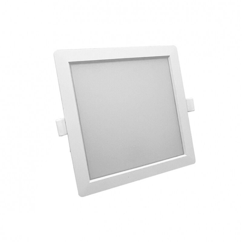 foto del prodotto silamp faretto led da incasso 16w bordo bianco quadrato lato 170 mm luce fredda 6400k