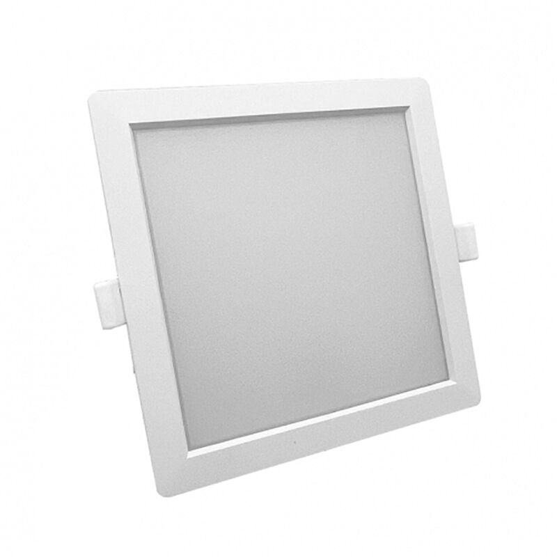 foto del prodotto silamp faretto led da incasso 22w bordo bianco quadrato lato 225 mm luce neutra naturale 4200k