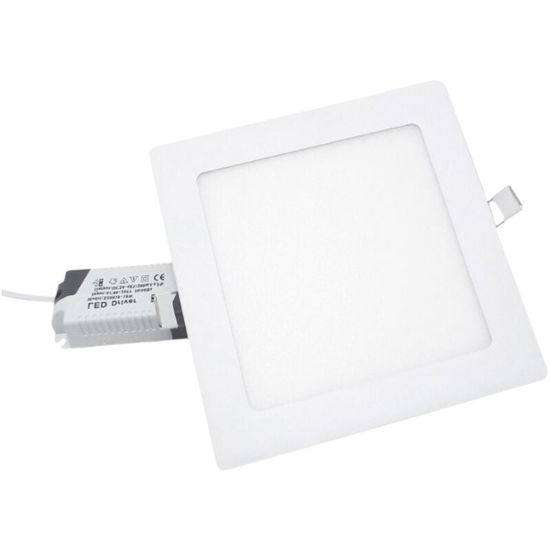 foto del prodotto silamp faretto led da incasso 24w quadrato slim bordo bianco lato 296mm f.i.280 289mmluce calda 3000k