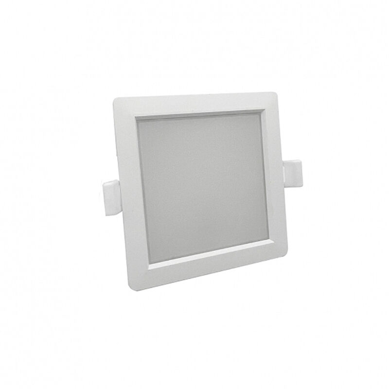 foto del prodotto silamp faretto led da incasso 8w bordo bianco quadrato lato 115 mm luce neutra naturale 4200k
