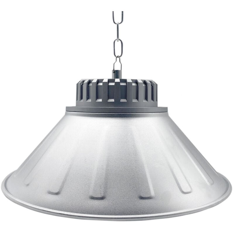 foto del prodotto silamp faro industriale a campana led 150w argento fe106 150w luce fredda 6400k