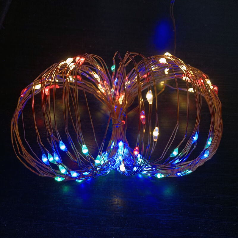 foto del prodotto silamp mini ghirlanda led 5v luci per decorazioni natalizie con cavo usb multicolor