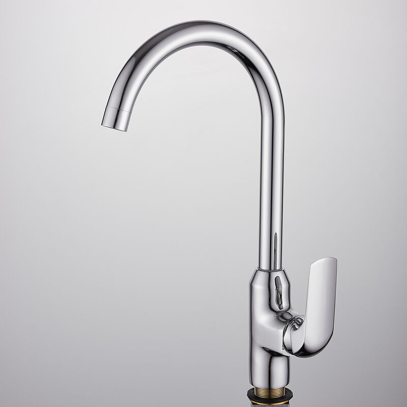 foto del prodotto silamp miscelatore rubinetto cromato girevole per lavello cucina completo di kit t005 5