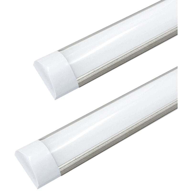 foto del prodotto silamp plafoniera led 120cm 36w 220v smd bordo a lato argento p22 36wluce fredda 6400k