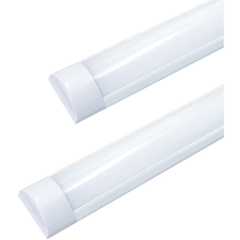 foto del prodotto silamp plafoniera led 120cm 48w 220v smd bordo a lato bianco p45 48wluce fredda 6400k