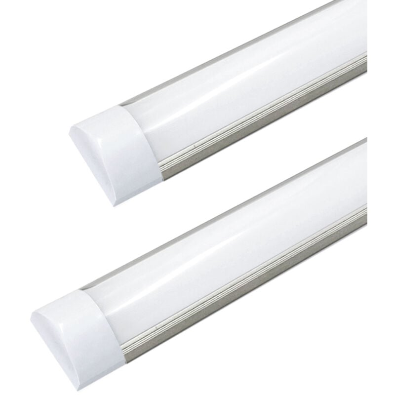 foto del prodotto silamp plafoniera led 150cm 48w 220v smd bordo laterale argento p25 48wluce fredda 6400k