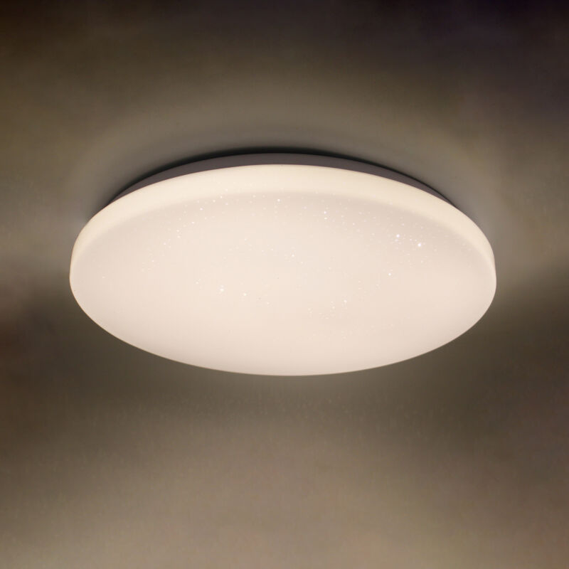 foto del prodotto silamp plafoniera led 36w a parete soffitto rotonda effetto stellato diametro 380 mmluce fredda 6400k