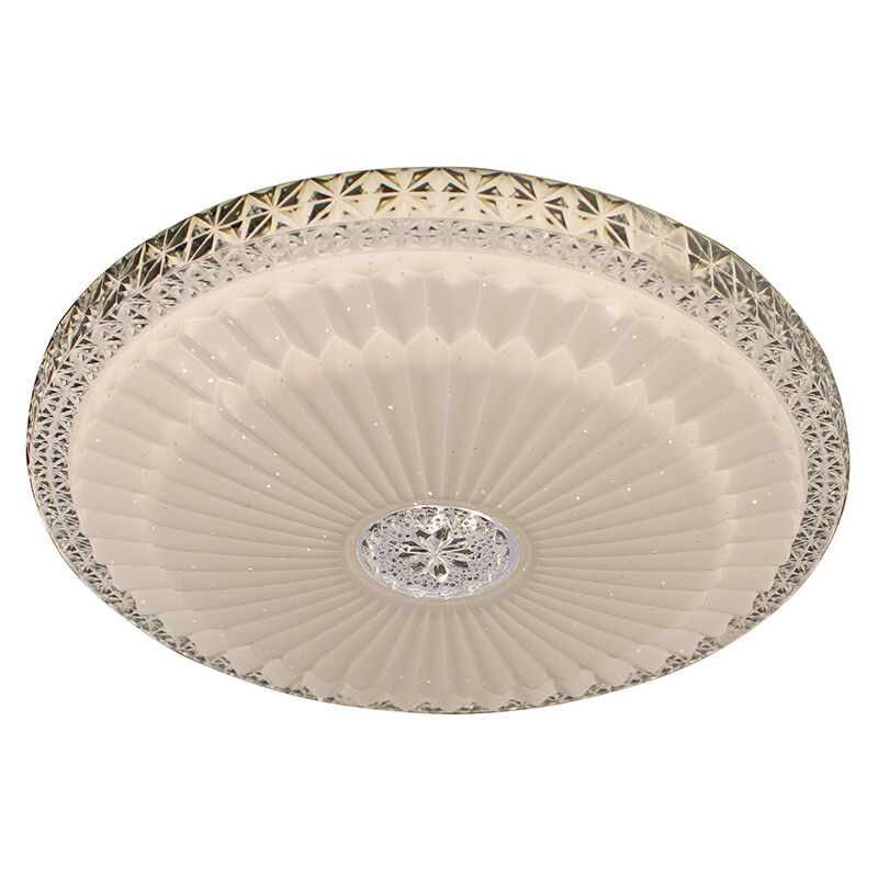 foto del prodotto silamp plafoniera rotonda design 24w a led luce effetto stellato diametro 340 mm luce fredda 6400k
