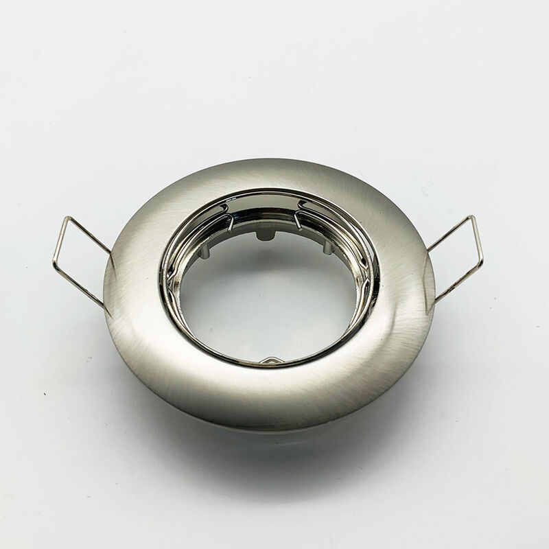 foto del prodotto silamp portafaretto ghiera ad incasso orientabile per faretti gu10 spot inox spazzolato