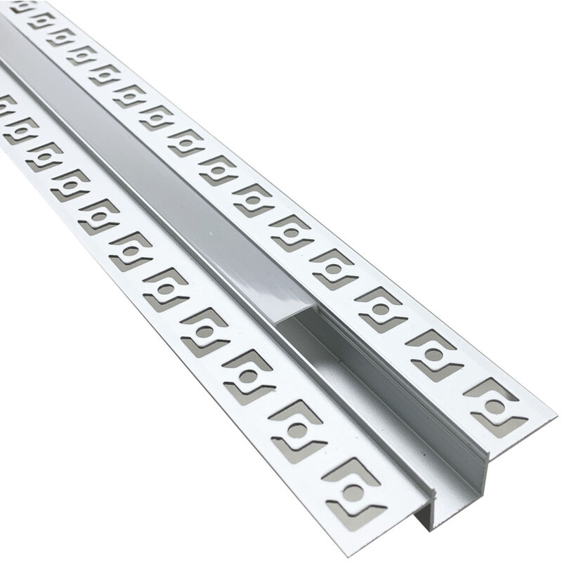 foto del prodotto silamp profilo alluminio a incasso larghezza 1,2 cm per striscia led barra 9 2m