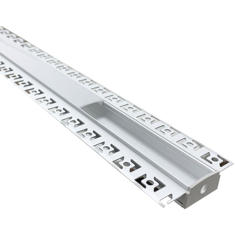 foto del prodotto silamp profilo alluminio a incasso larghezza 2cm per striscia led barra 16 2m