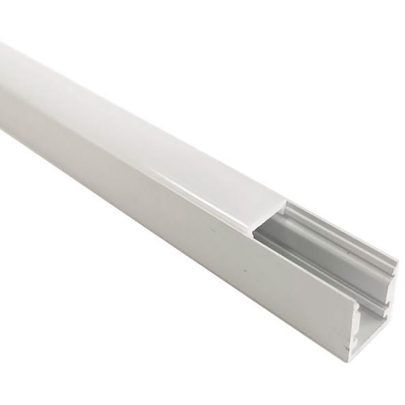 foto del prodotto silamp profilo per striscia led smd barra alluminio rigido 2m copertura opaco min5pz