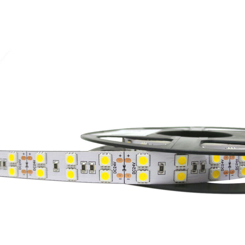 foto del prodotto silamp striscia doppia led 5m smd5050 24v dc 120w 600led ip20 s10 5050 24vluce calda 3000k