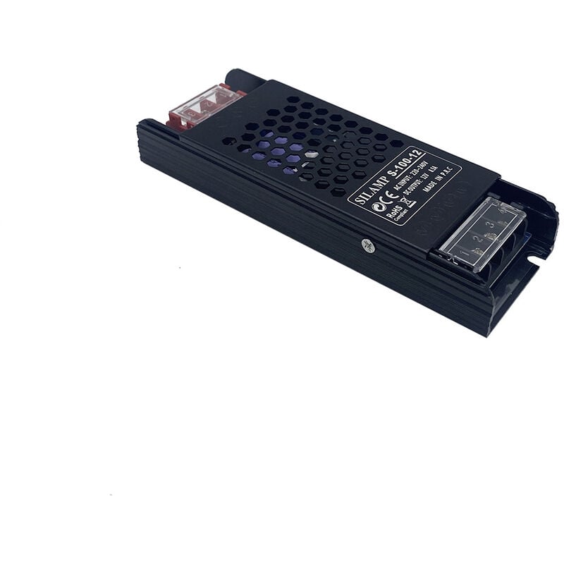 foto del prodotto silamp trasformatore 12v dc 100w 8.33a ip20 per lampade strisce led 12v j2 100w