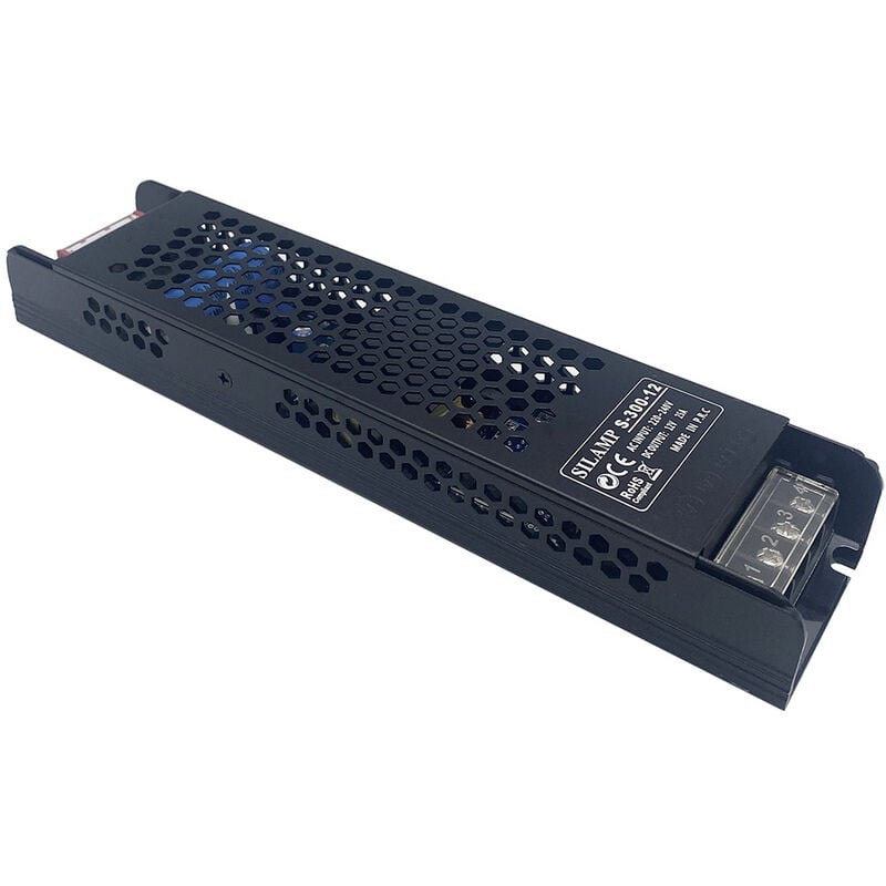 foto del prodotto silamp trasformatore 12v dc 300w 25a ip20 per lampade strisce led 12v j6 300w