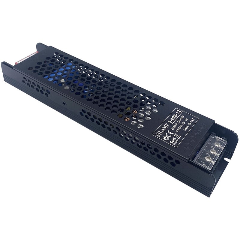 foto del prodotto silamp trasformatore 12v dc 400w 33.3a ip20 per lampade strisce led 12v j7 400w