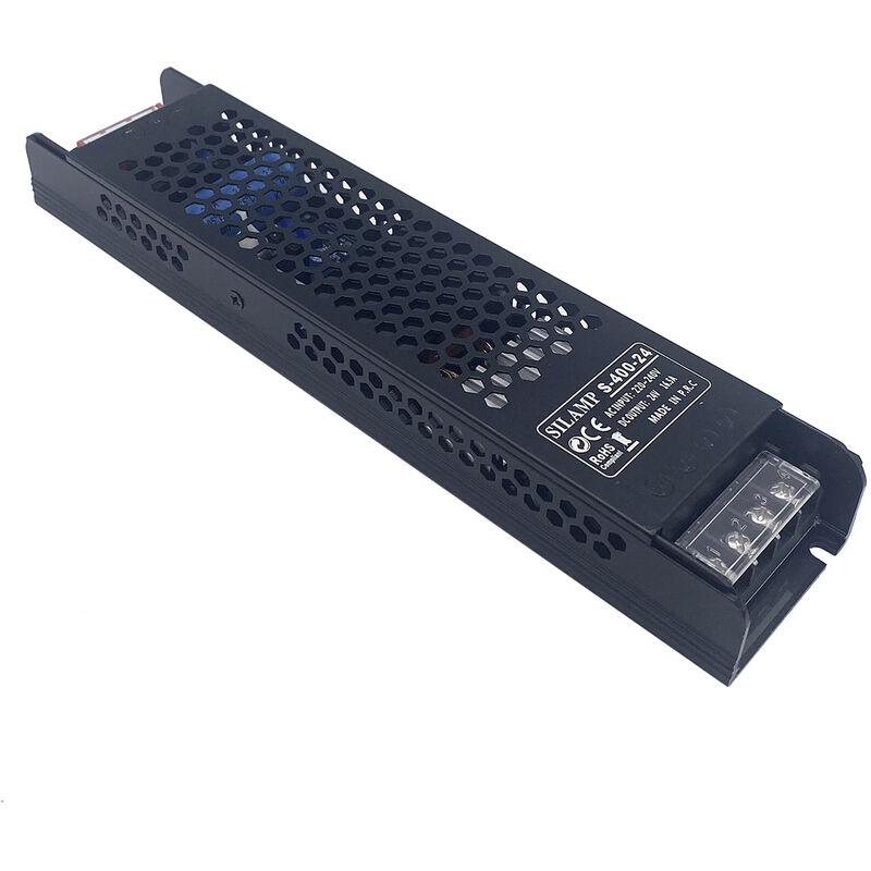 foto del prodotto silamp trasformatore 24v dc 400w 16.5a ip20 per lampade strisce led 24v y7 400w