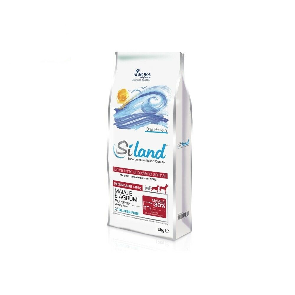 foto del prodotto siland adult medium large maiale e agrumi 12 kg crocchette monoproteiche cane 1 ordine scegli lo sconto bzr5 bzr20 200 punti fedelt 