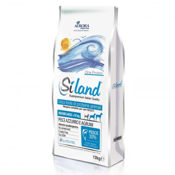foto del prodotto siland adult medium large monoproteico pesce azzurro e agrumi 12 kg crocchette monoproteiche cane 1 ordine scegli lo sconto bzr5 bzr20 200 punti fedelt 