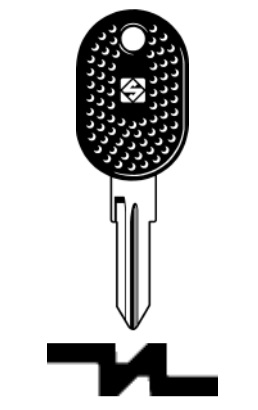 foto del prodotto silca chiave auto gt10p acciaio t.plast. confezione da pezzi 5