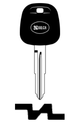 foto del prodotto silca chiave auto transponder s chip toy46rte