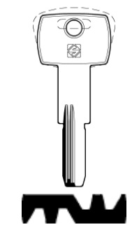 foto del prodotto silca chiave punzonata ibf3r confezione da pezzi 5