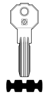 foto del prodotto silca chiave punzonata pf20 confezione da pezzi 5