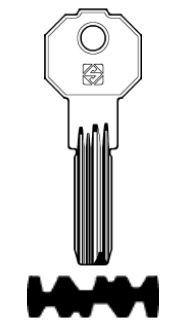 foto del prodotto silca chiave punzonata pf21 confezione da pezzi 5