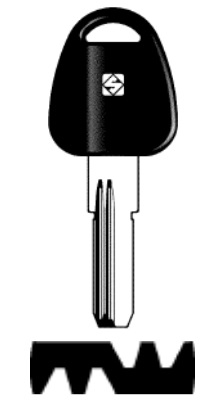 foto del prodotto silca chiave punzonata pt6rp confezione da pezzi 5