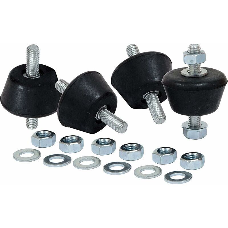 foto del prodotto silent block conico per climatizzatore m8 confezione da 4 piedini antivibranti m8 silent block per climatizzatore reversibile supporto a parete con