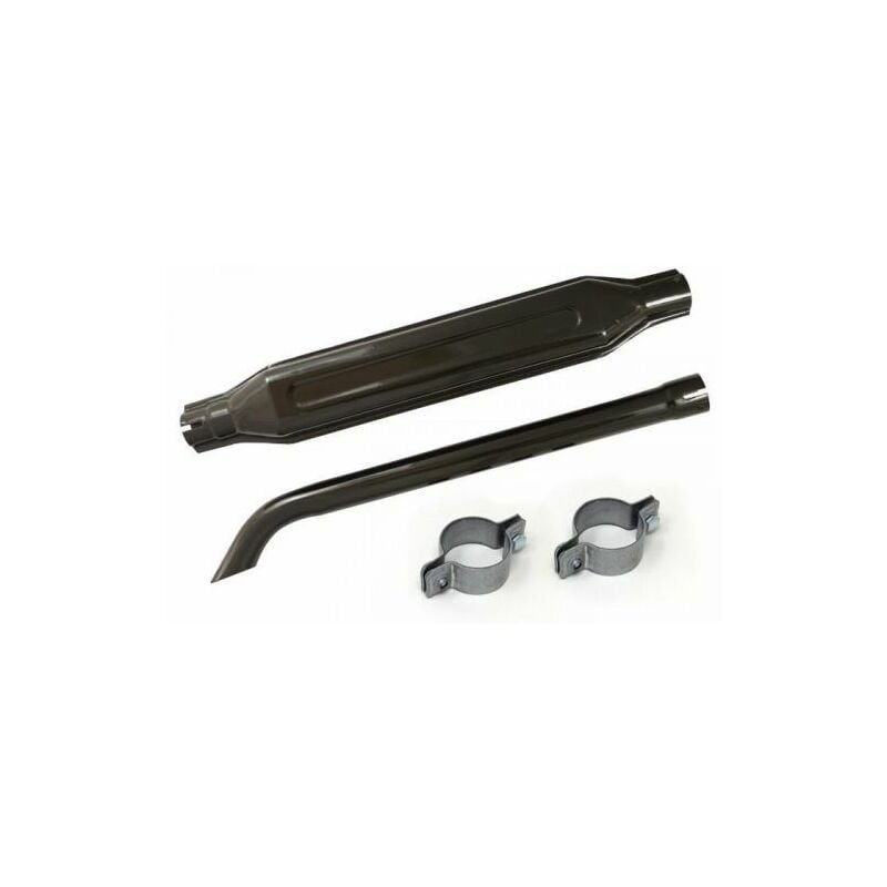foto del prodotto silenziatore marmitta trattore fiat completo di tubo curvo collare 5157240 31385