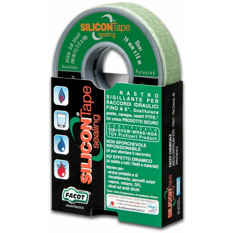 foto del prodotto silicon sealing tape nastro in fibra sintetica termicamente stabilizzato 14mmx15m sst1415